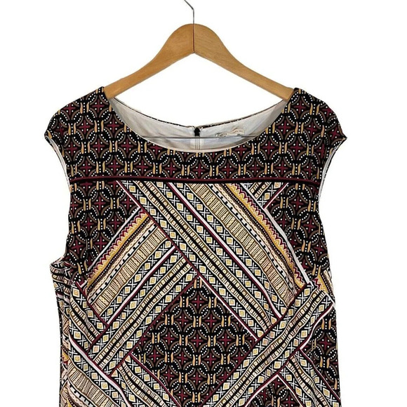 Cato Midi Dress Plus Size 18/20W Jersey Stretch Multi Pattern Tribal Sleeveless - Picture 3 of 8